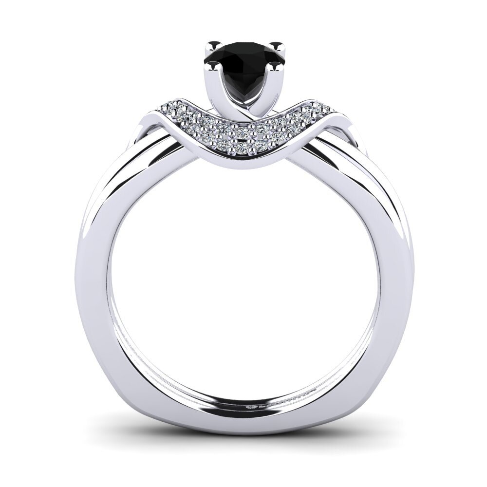 Black Diamond Engagement Ring Alasha