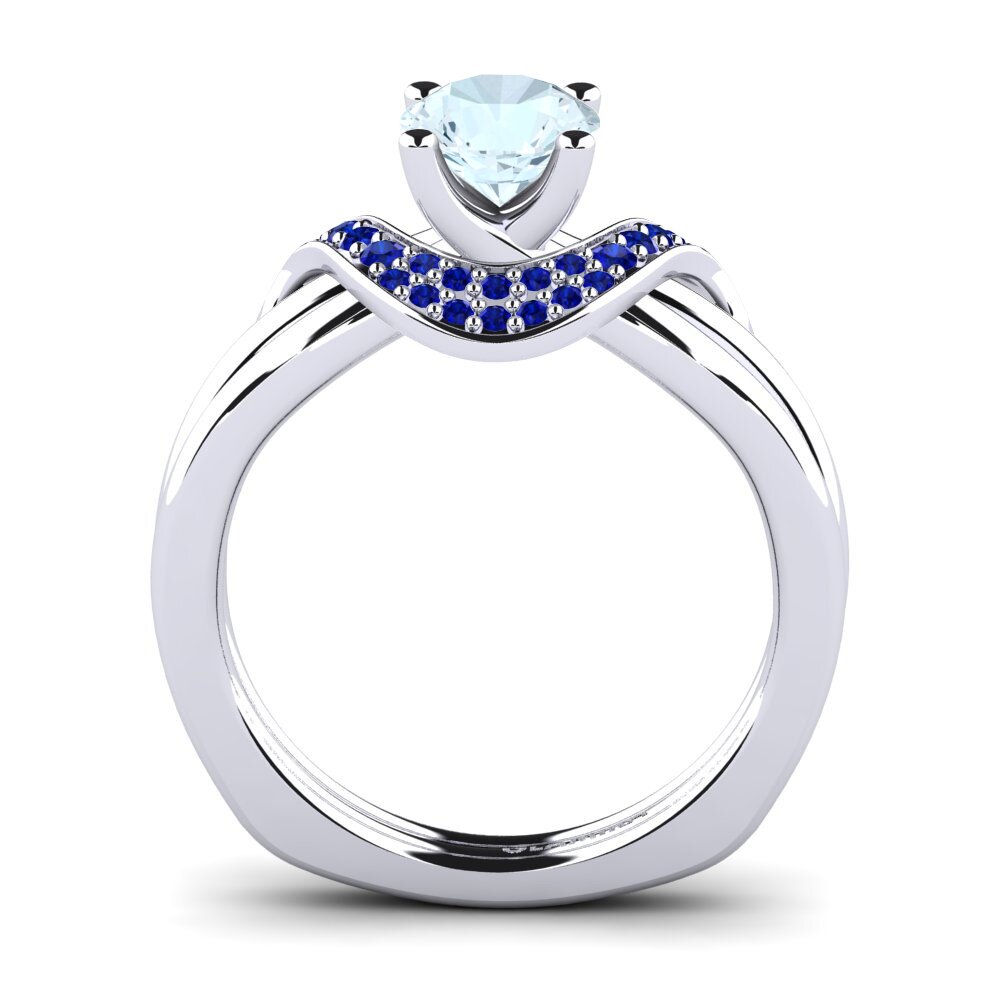 Aquamarine Engagement Ring Alasha 0.8 crt