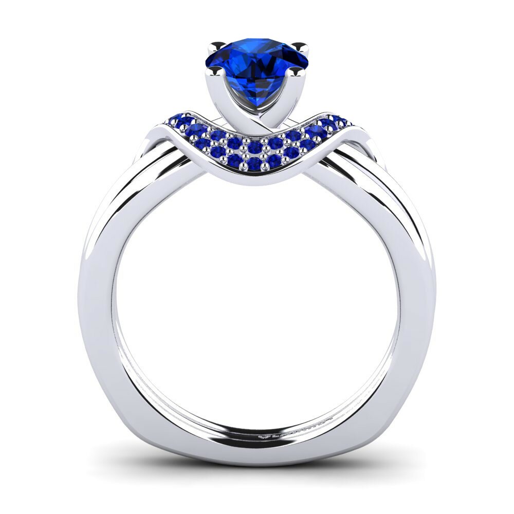 Sapphire (Lab Created) Engagement Ring Alasha 0.8 crt