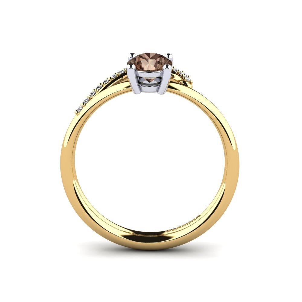 Smoky Quartz Engagement Ring Alazre