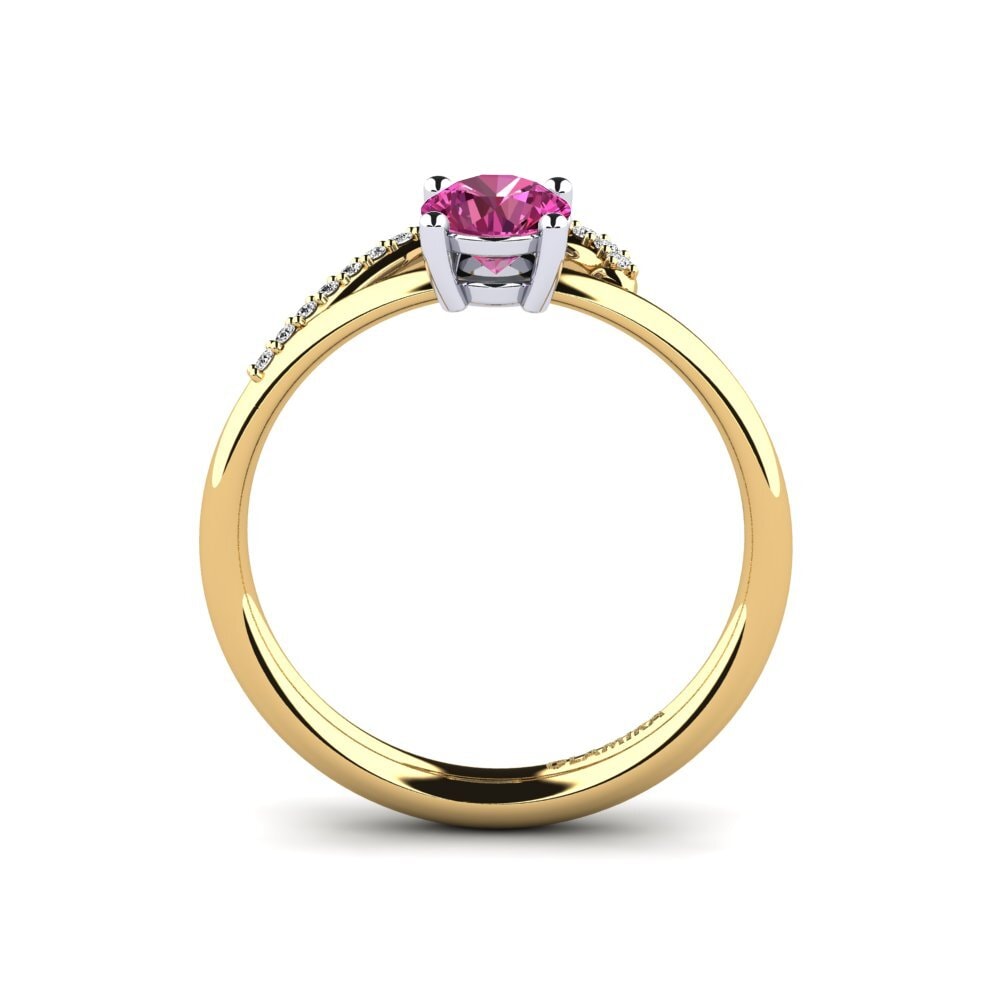 Pink Topaz Engagement Ring Alazre