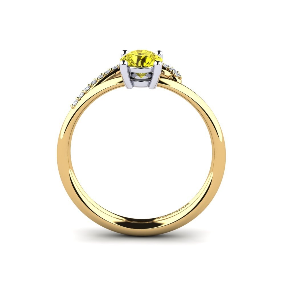 Yellow Diamond Engagement Ring Alazre