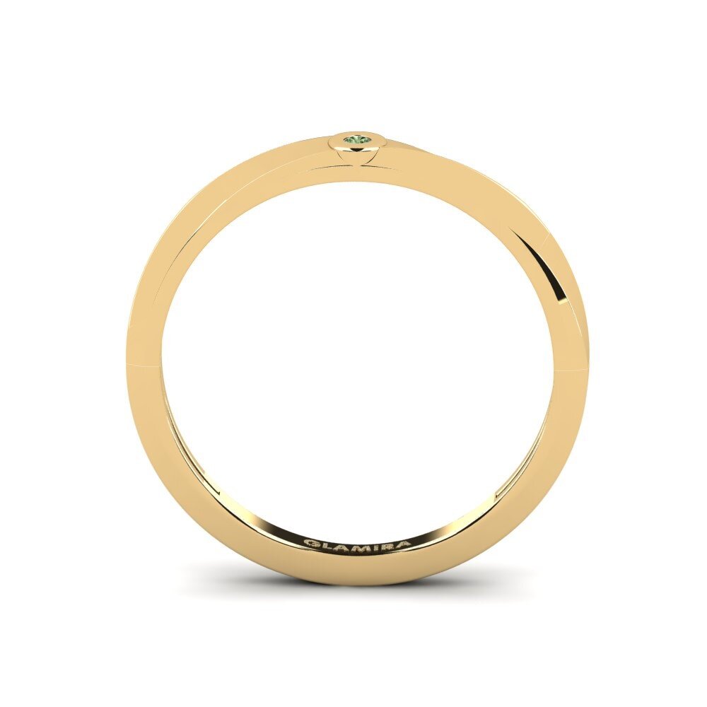 Diamante Verde Anel Albastru