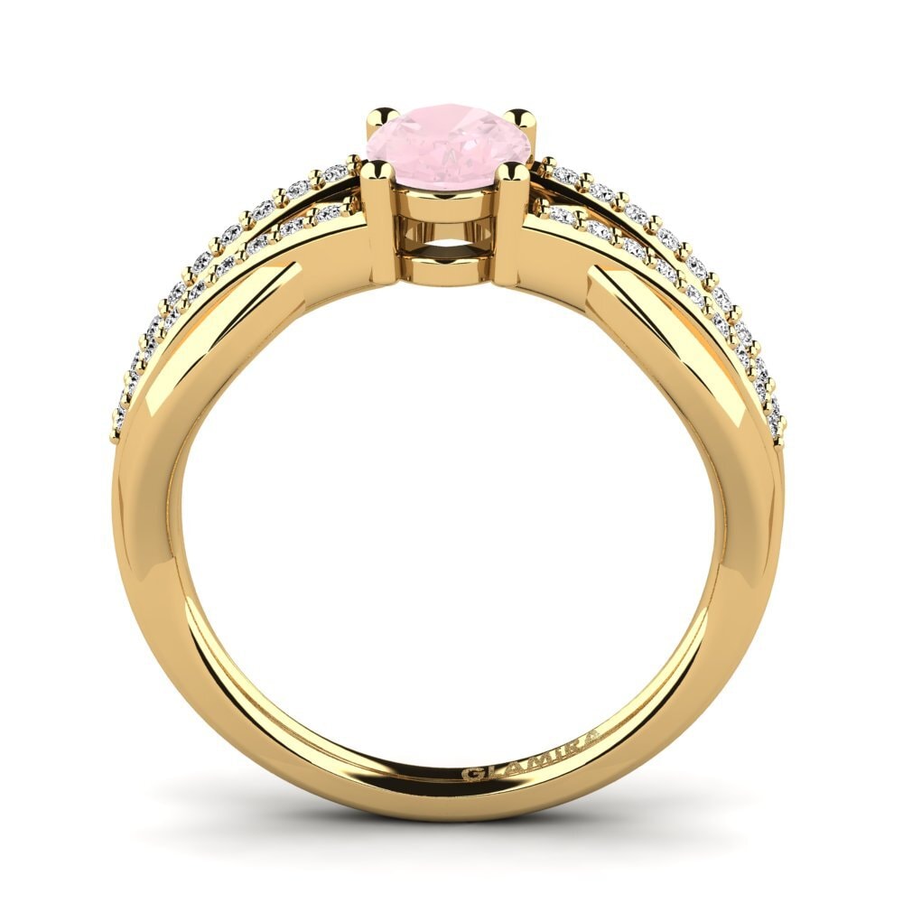 Cuarzo rosa Anillo de compromiso Aldabella
