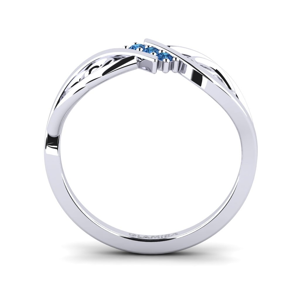 Zircone Blu Scuro Anello Aldem