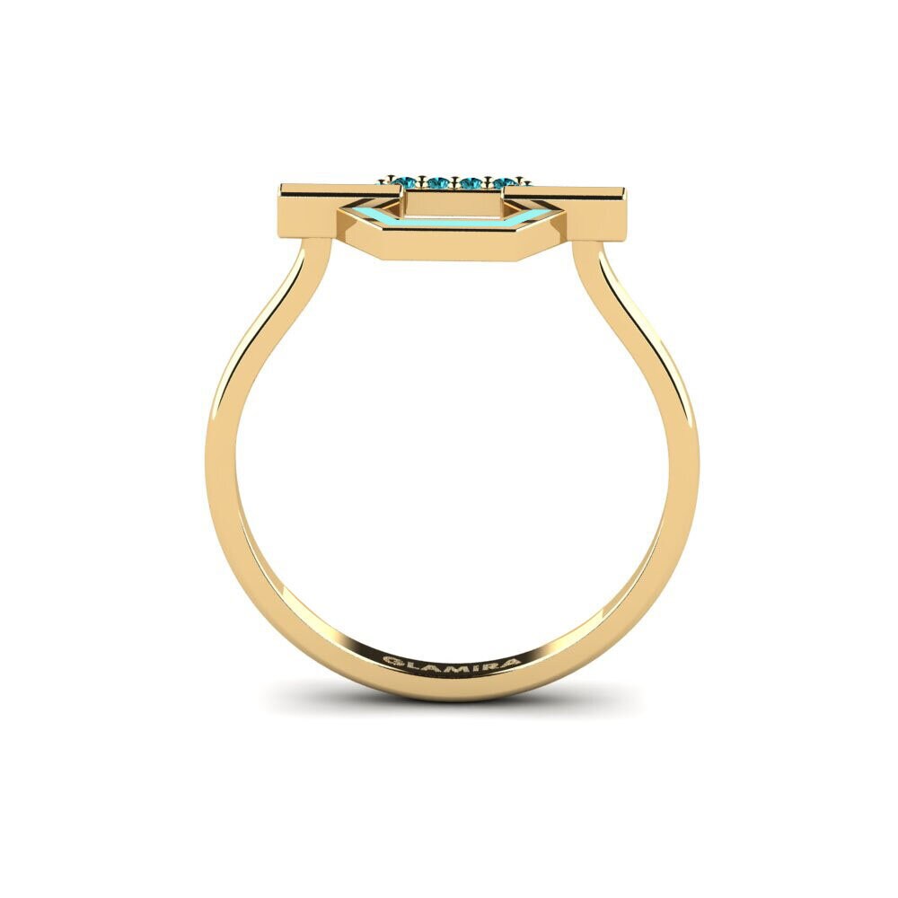 Diamante Azul Anel Aldertree