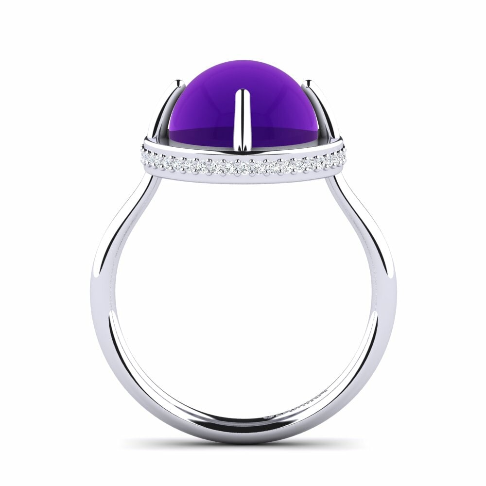 Améthyste Cabochon Bague Aldonza