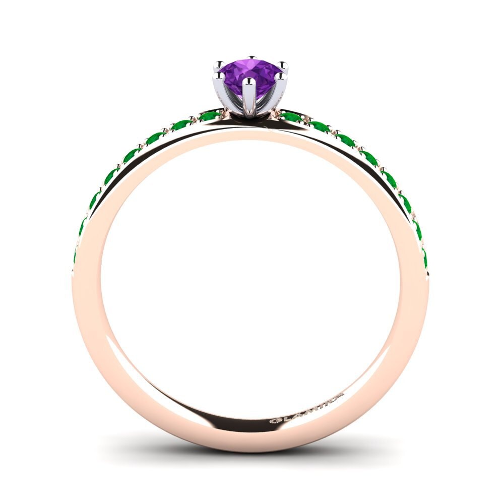 14k Rose & White Gold Engagement Ring Ageall