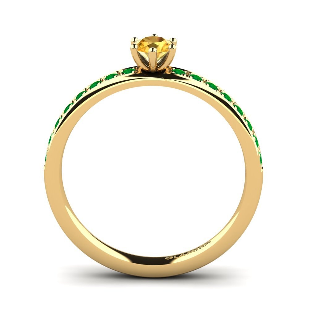 14ct Yellow Gold Citrine Engagement Ring Ageall