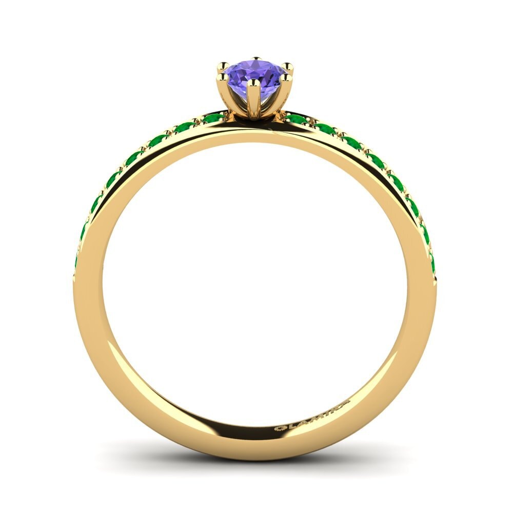 14ct Yellow Gold Tanzanite Engagement Ring Ageall