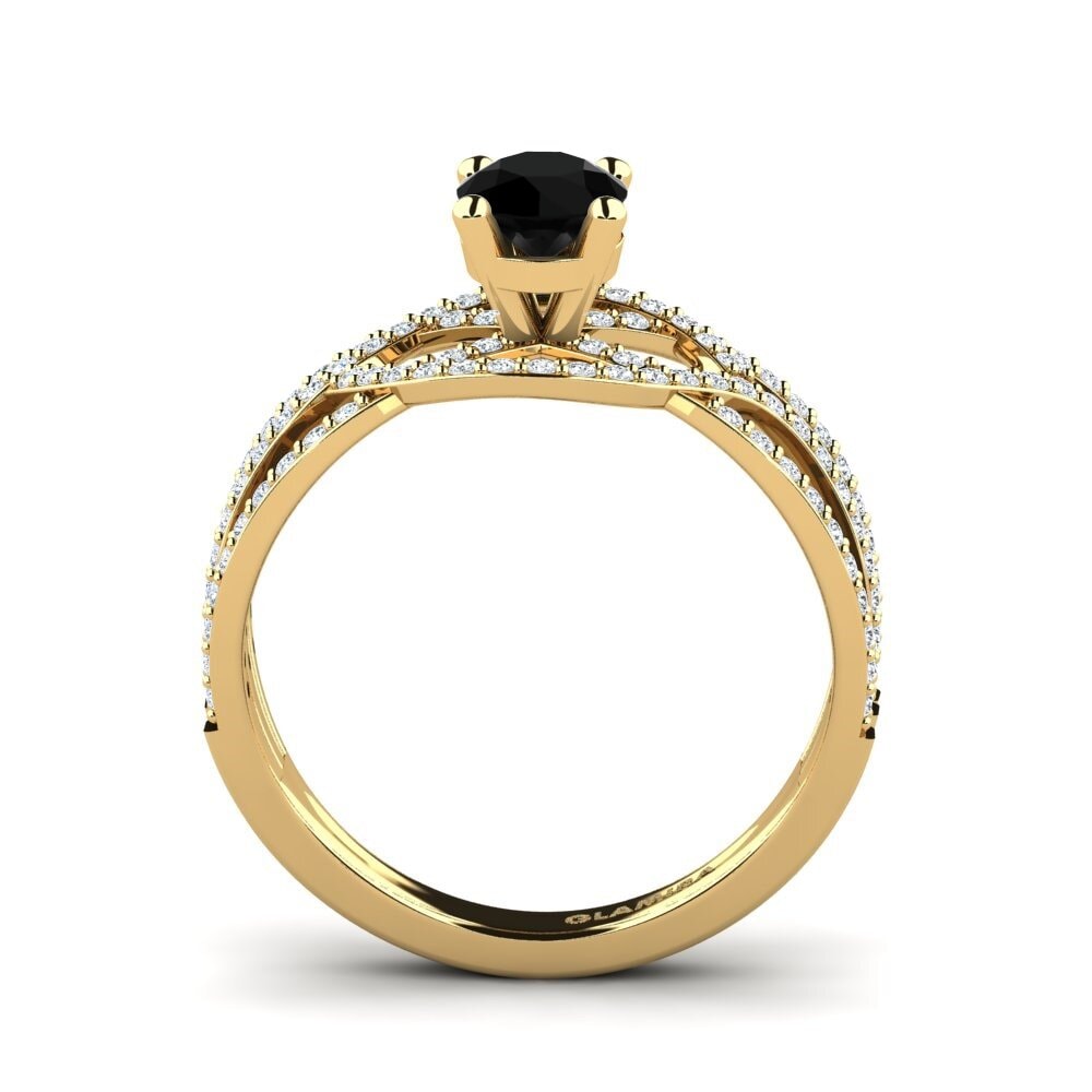 Black Diamond Engagement Ring Alessia