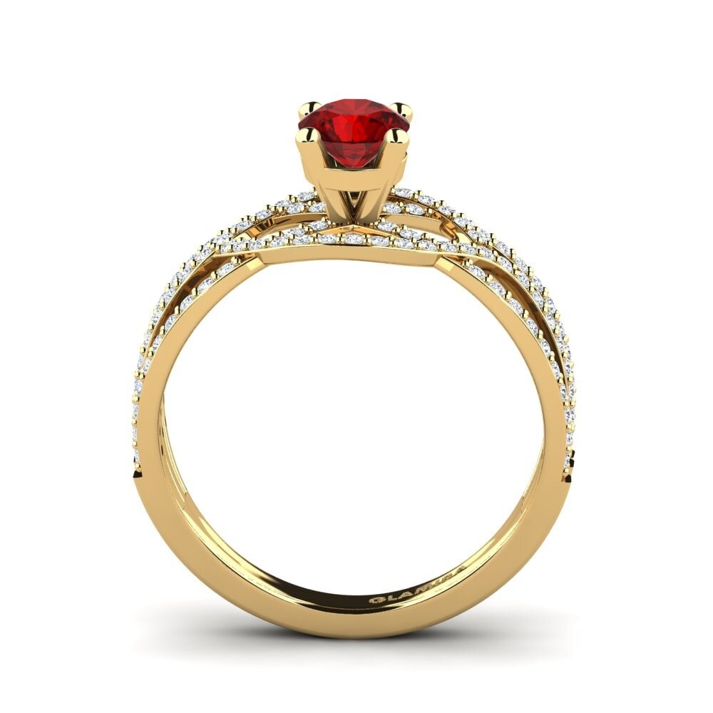 Ruby (Lab Created) Engagement Ring Alessia