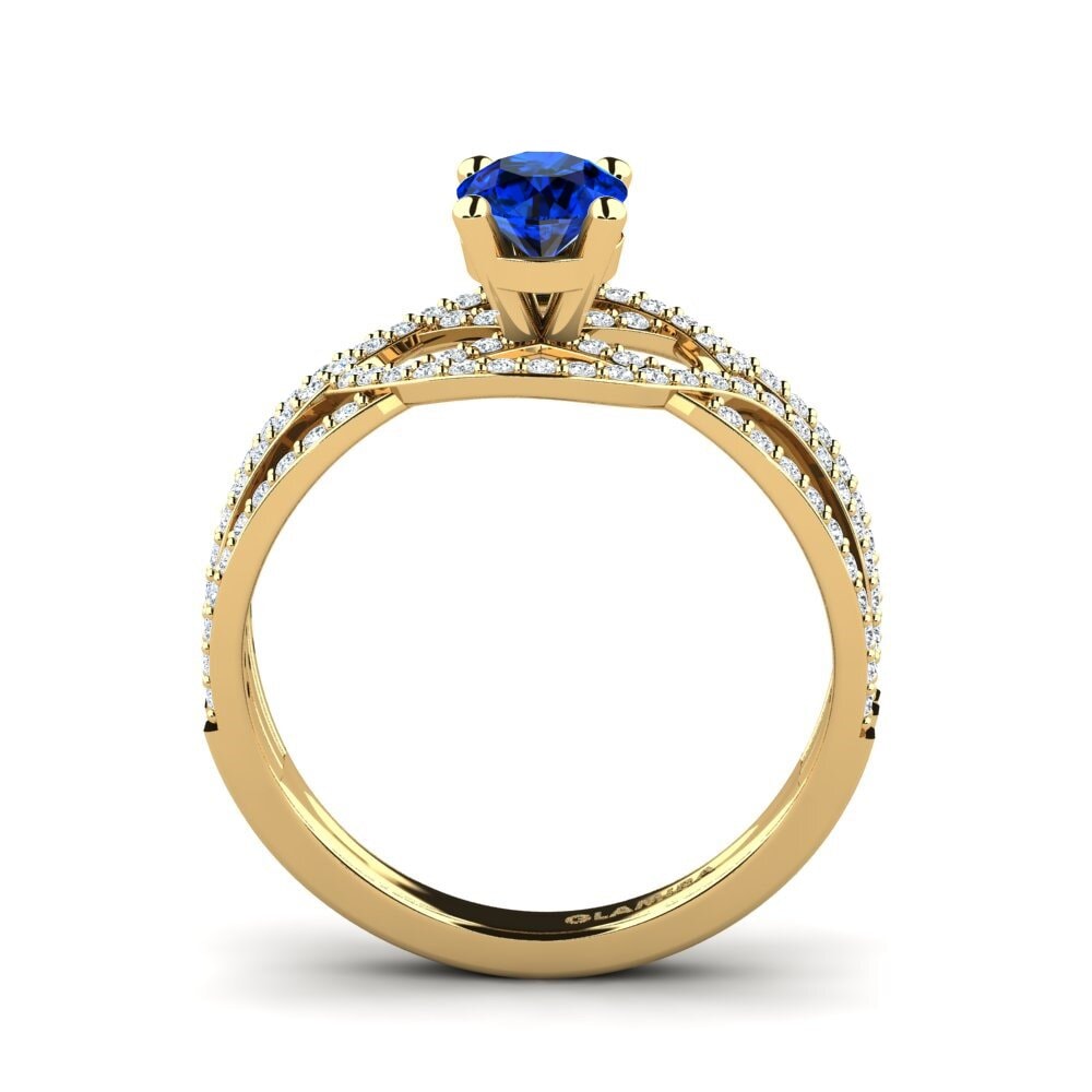 Sapphire (Lab Created) Engagement Ring Alessia