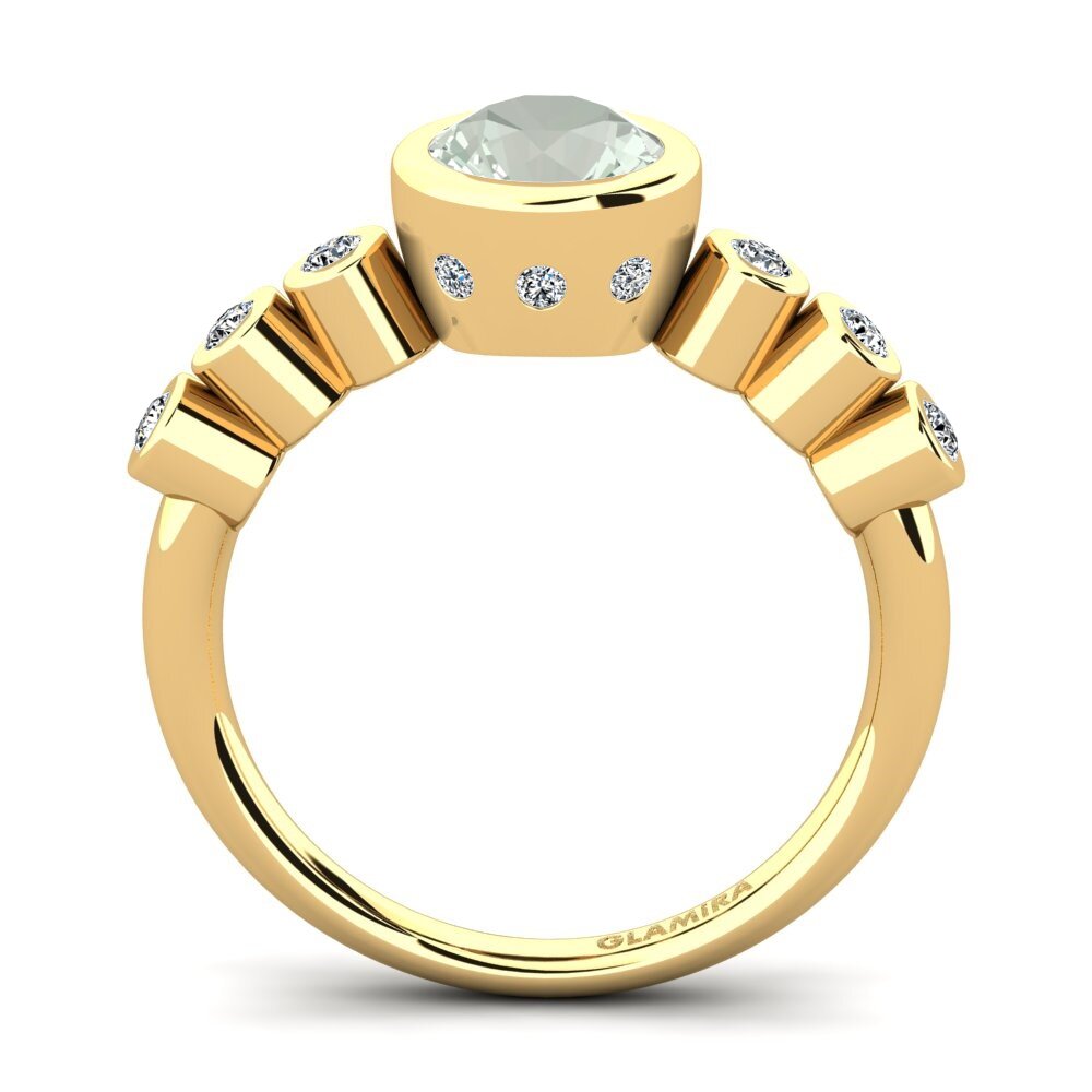 Green Amethyst Engagement Ring Aletta