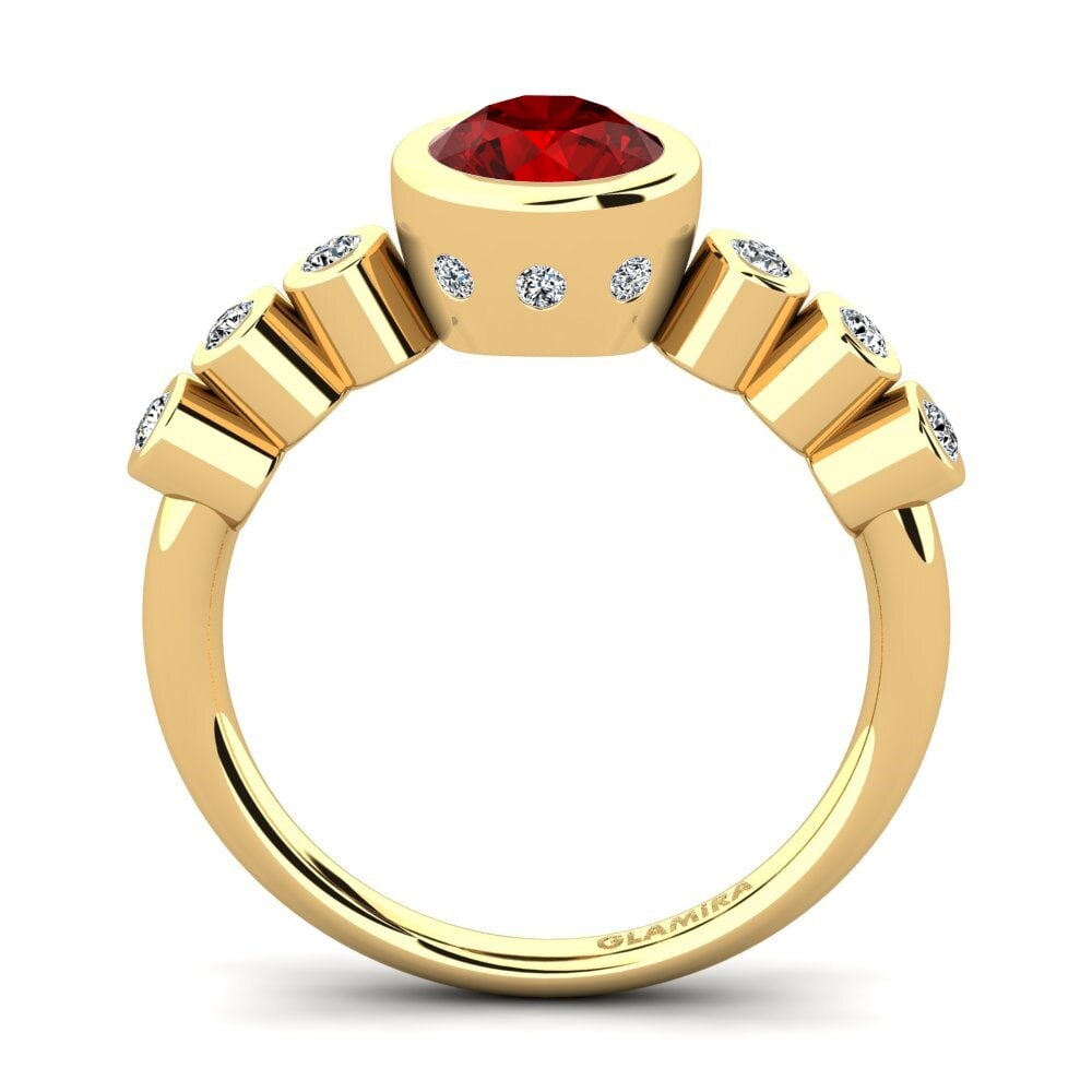 Ruby (Lab Created) Engagement Ring Aletta