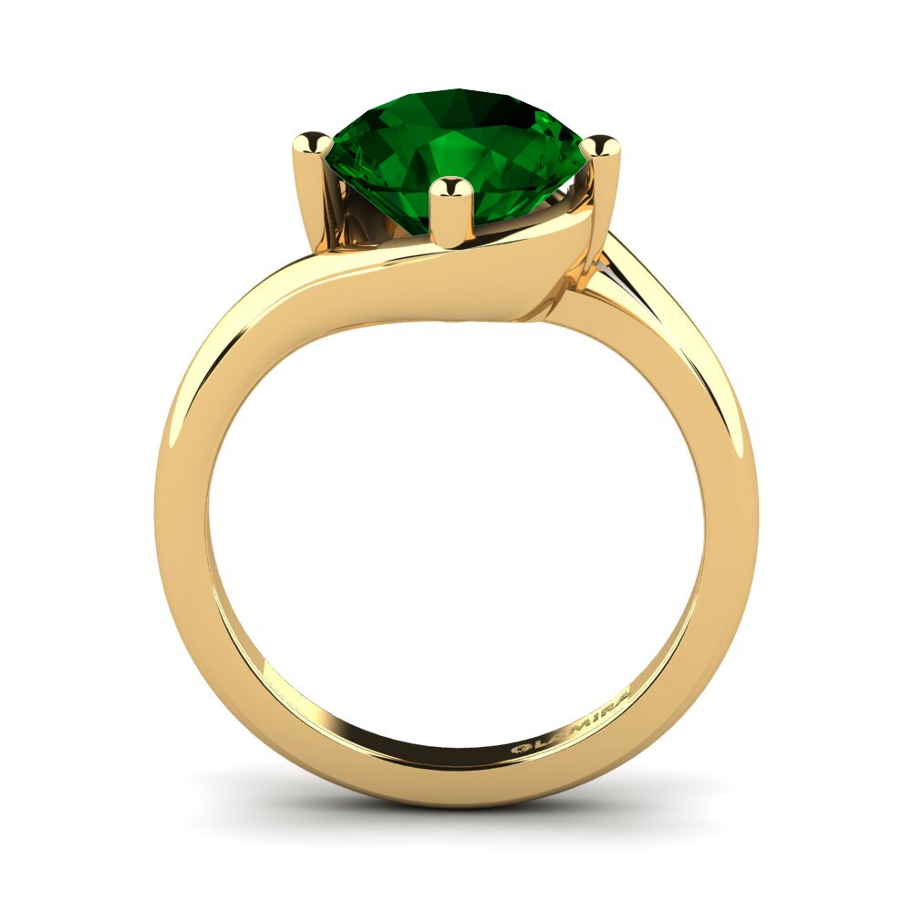 Green Zirconia Engagement Ring Alfrida 3.0 crt