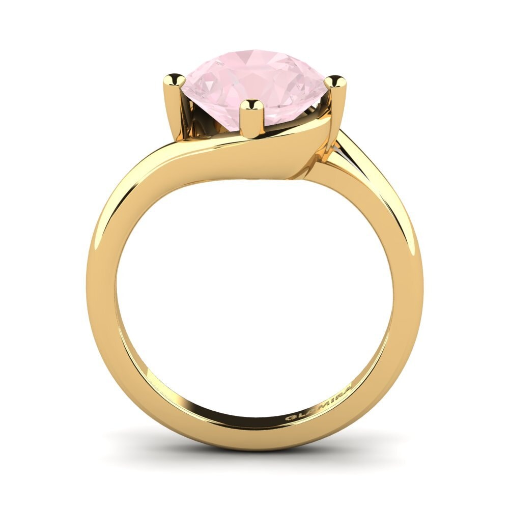 Cuarzo rosa Anillo de compromiso Alfrida 3.0 crt