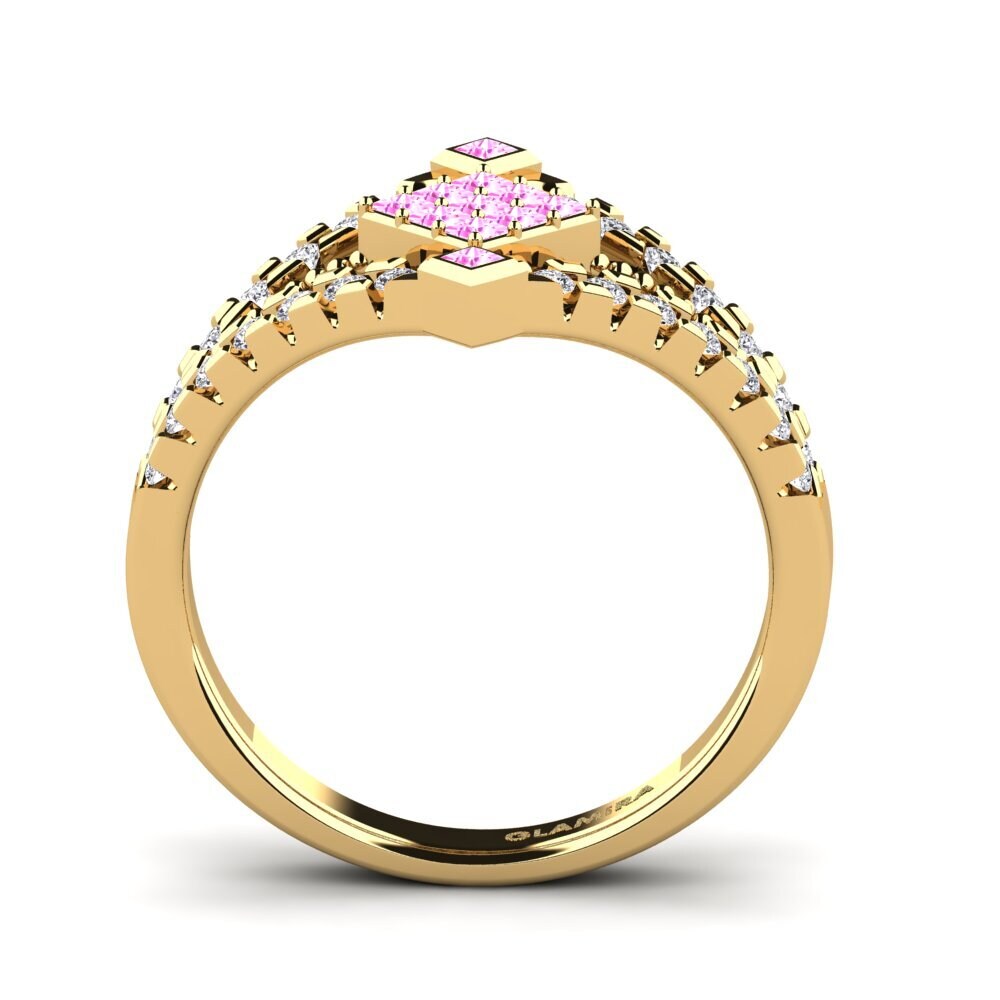 Princesa Zafiro Rosado Anillo Algiers