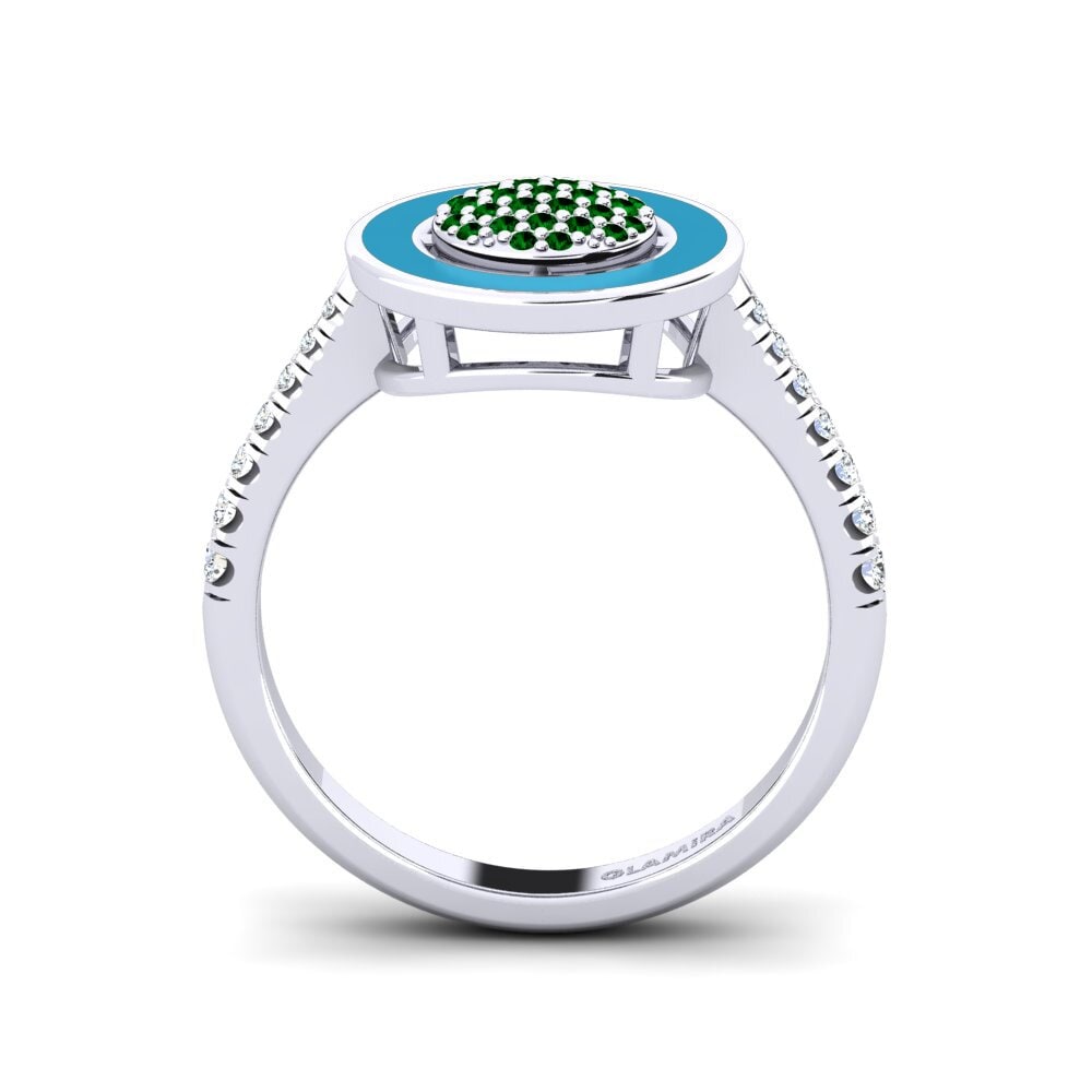 Grüner Zirkonia Ring Alignan