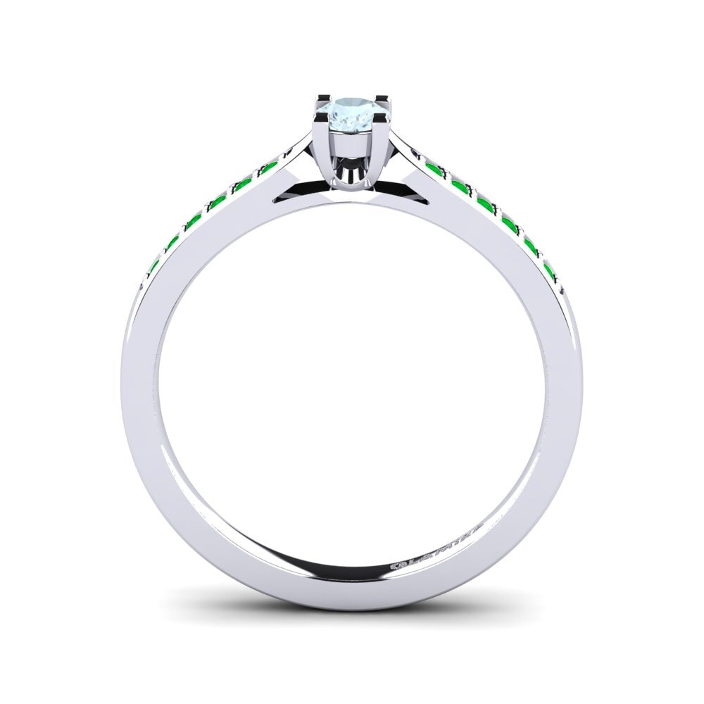 Aquamarine Engagement Ring Alina 0.16 crt