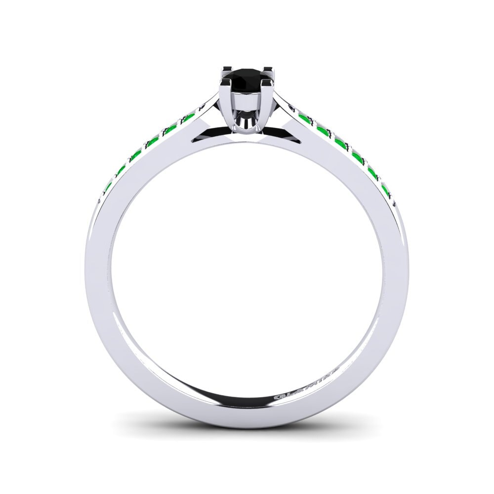 Black Diamond Engagement Ring Alina 0.16 crt