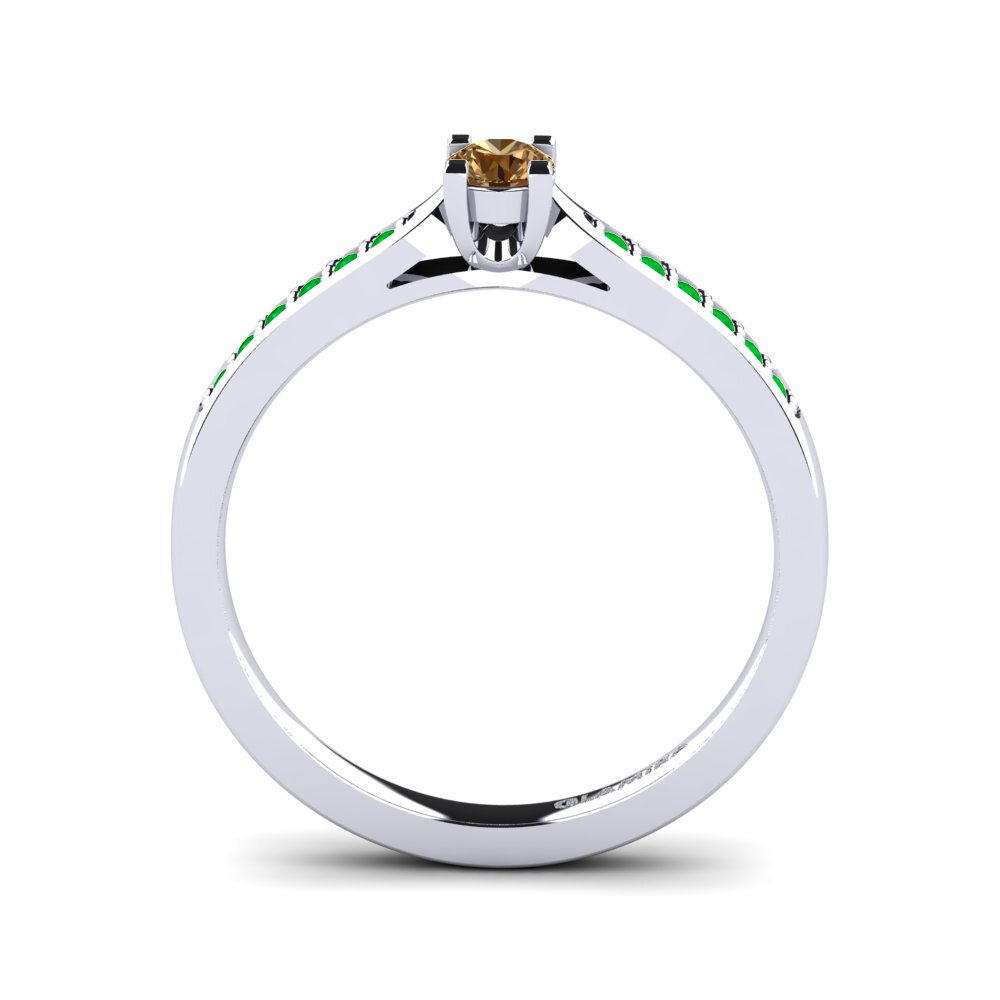 Brown Diamond Engagement Ring Alina 0.16 crt