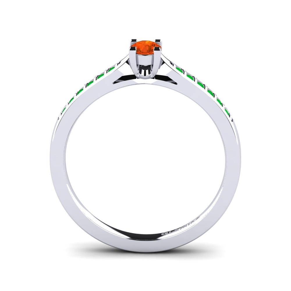 Fire-Opal Engagement Ring Alina 0.16 crt