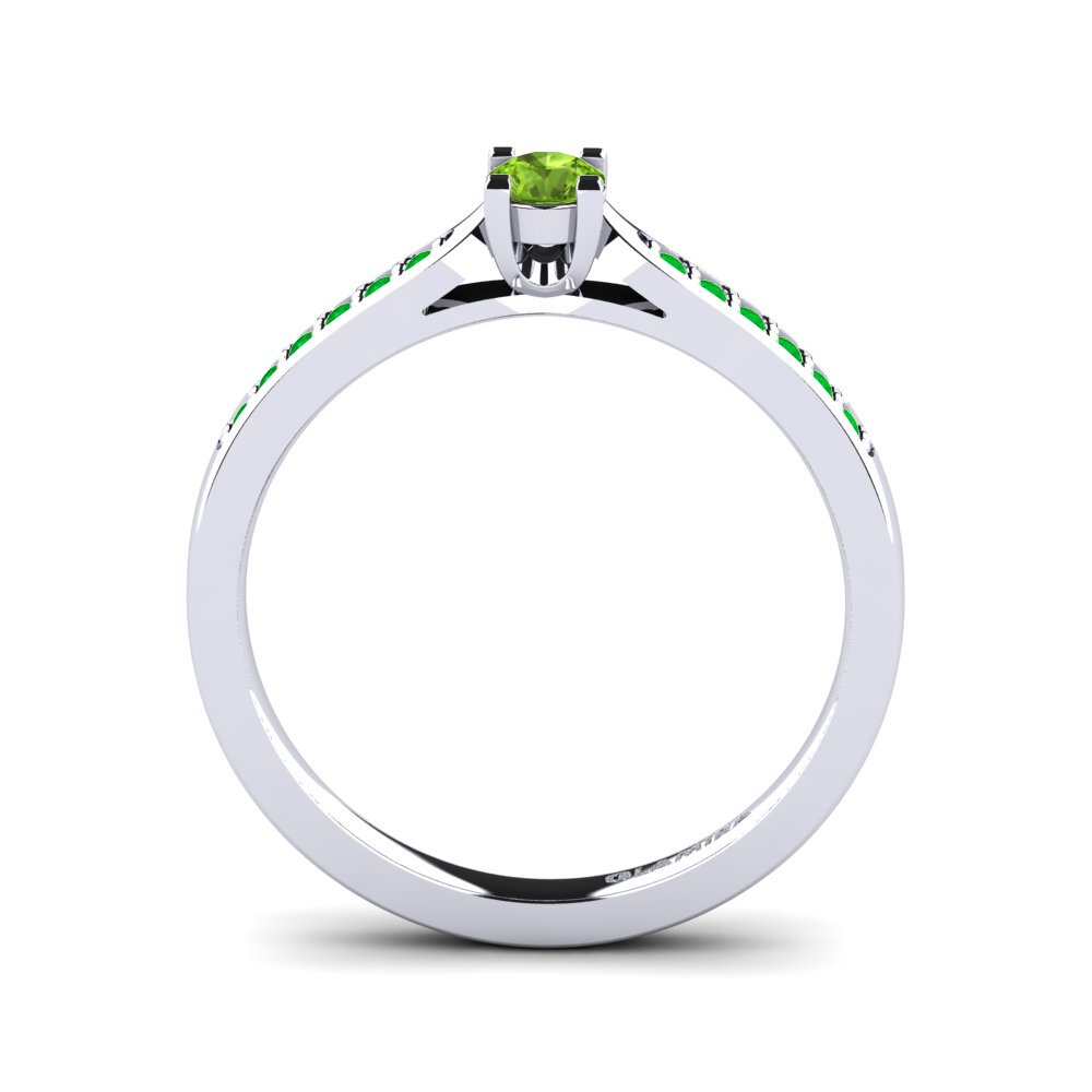 Peridot Engagement Ring Alina 0.16 crt