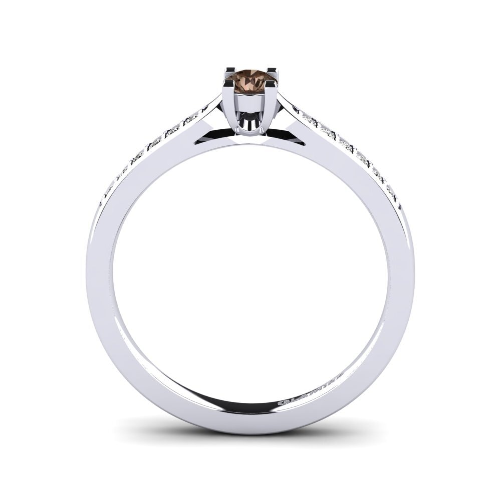 Smoky Quartz Engagement Ring Alina 0.16 crt
