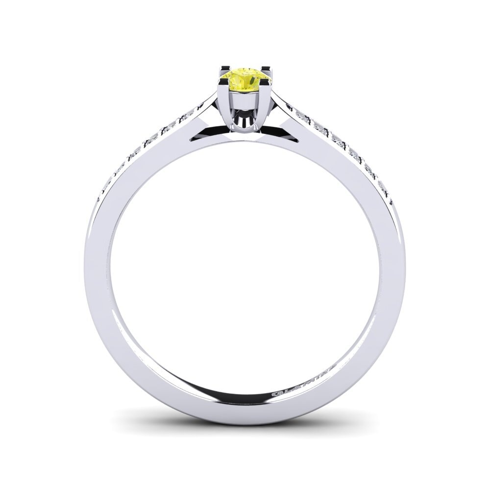 Diamante Amarillo Anillo de compromiso Alina 0.16crt