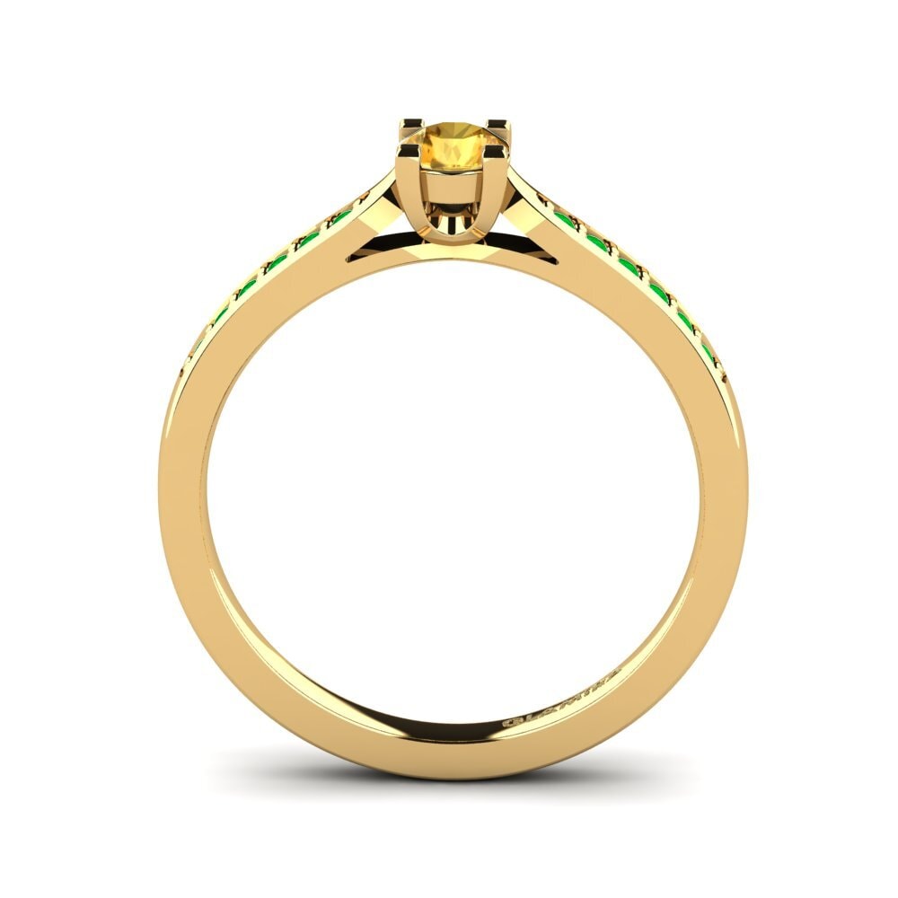 14ct Yellow Gold Citrine Engagement Ring Alina 0.25 crt