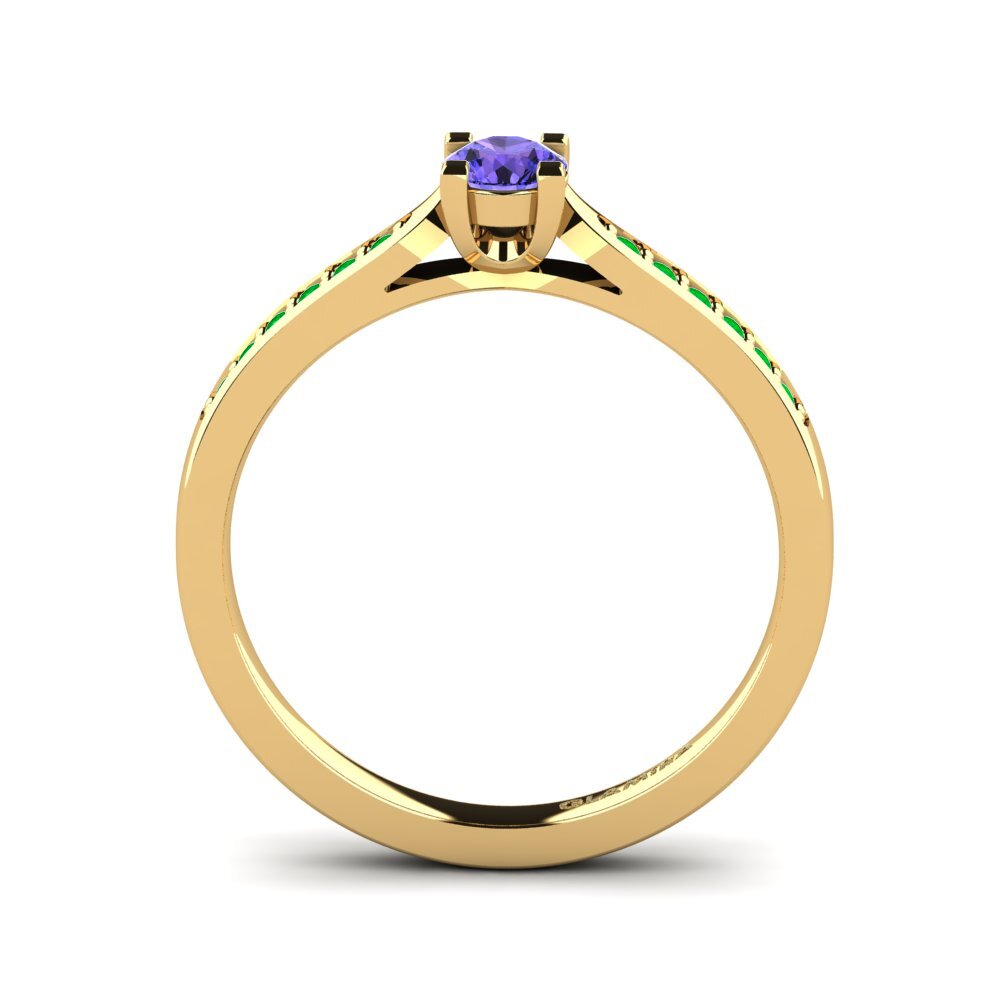14ct Yellow Gold Tanzanite Engagement Ring Alina 0.25 crt