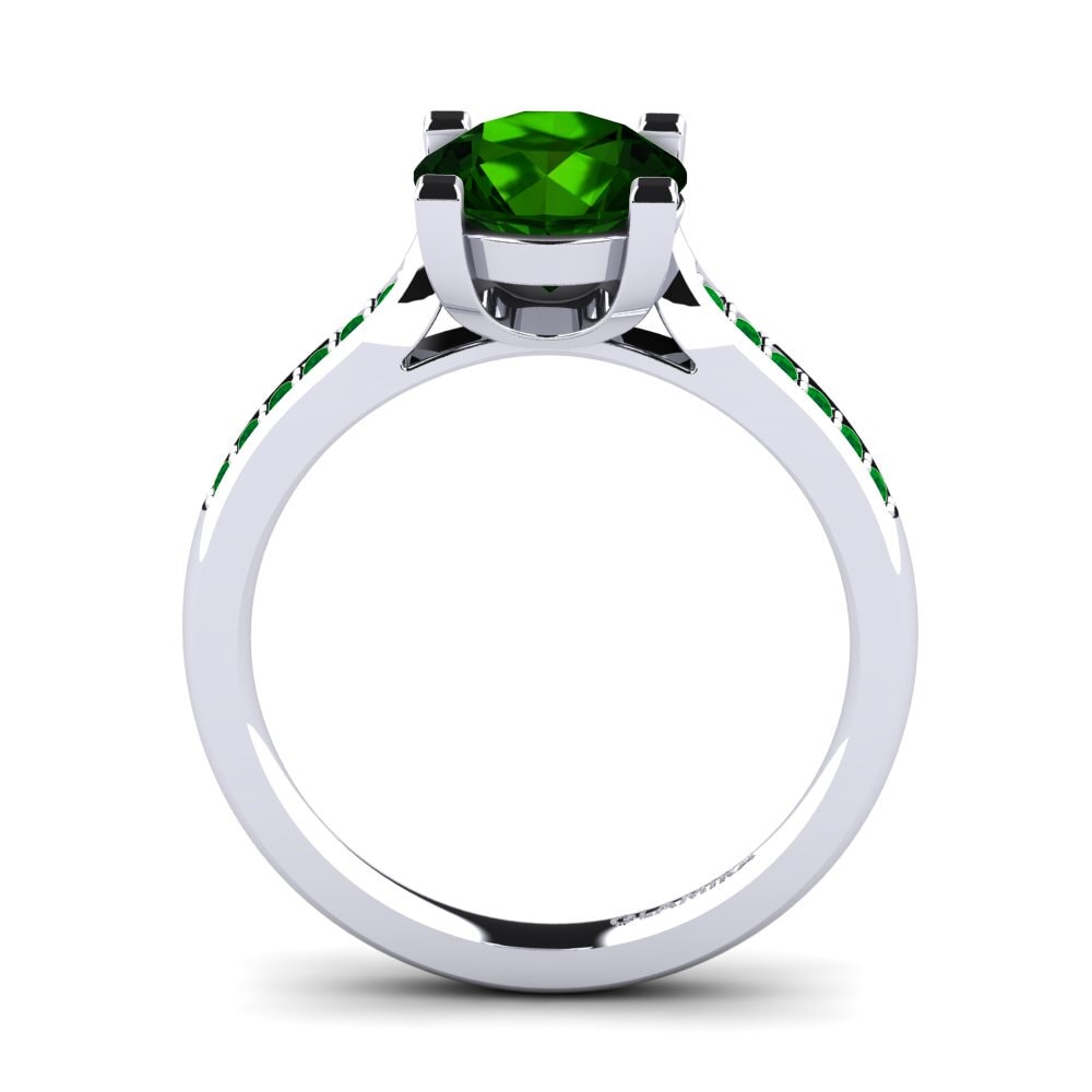 18ct White Gold Green Tourmaline Engagement Ring Alina 2.0 crt