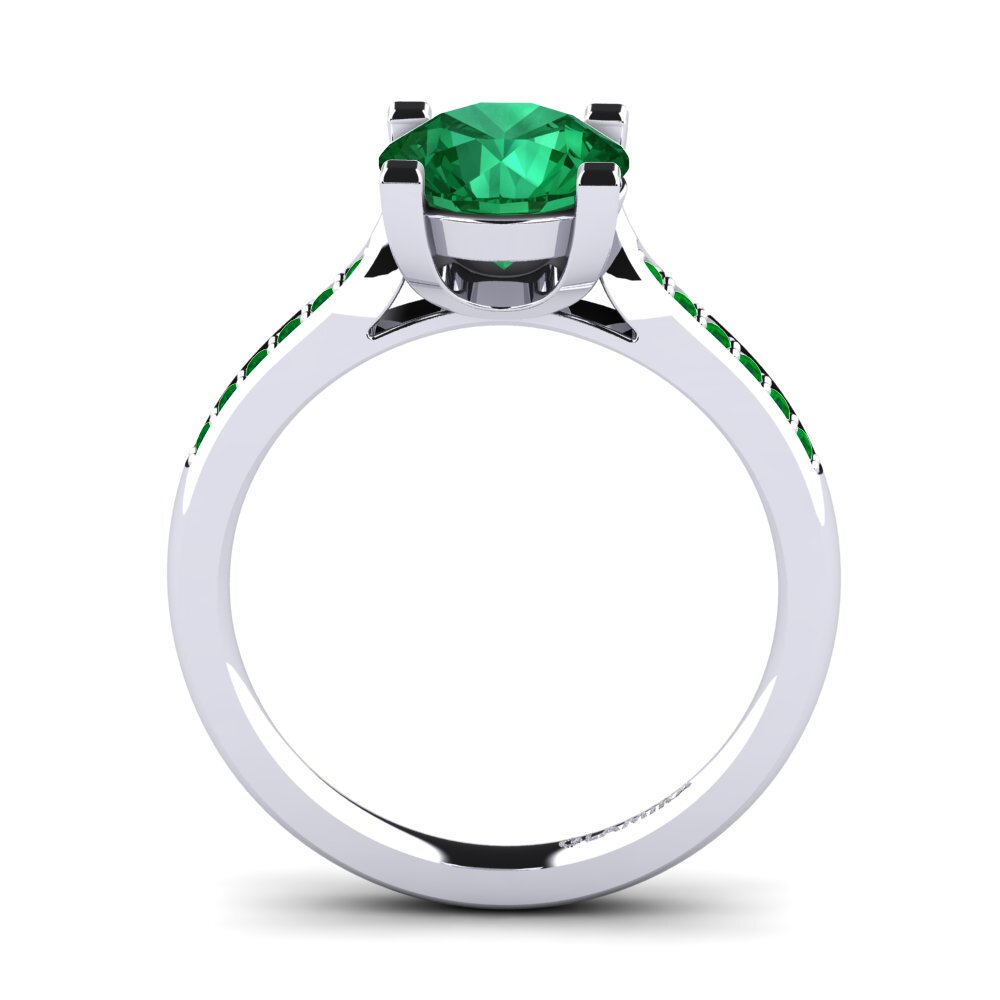 Emerald (Lab Created) Engagement Ring Alina 2.0 crt