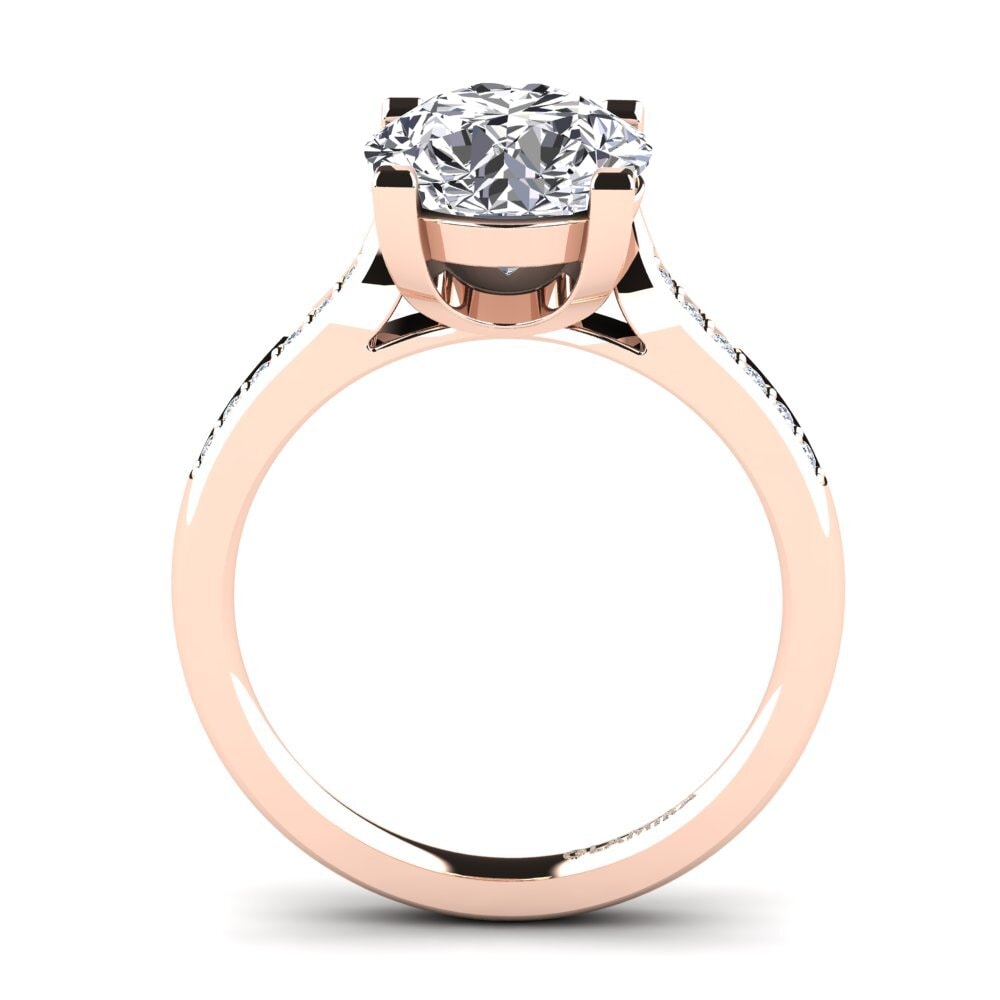 Rotgold 750 Verlobungsringe Alina 3.0crt
