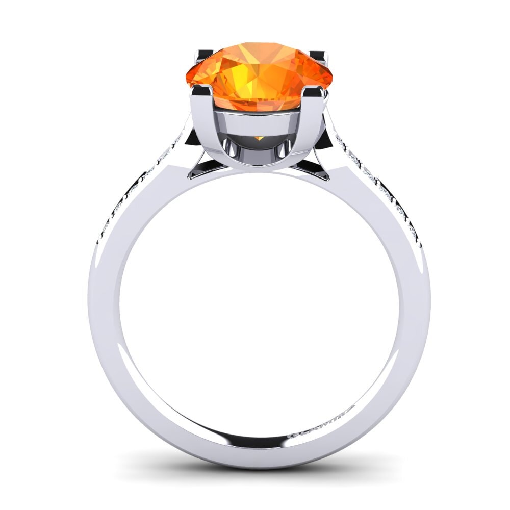 Zafiro Naranja Anillo de compromiso Alina 3.0crt