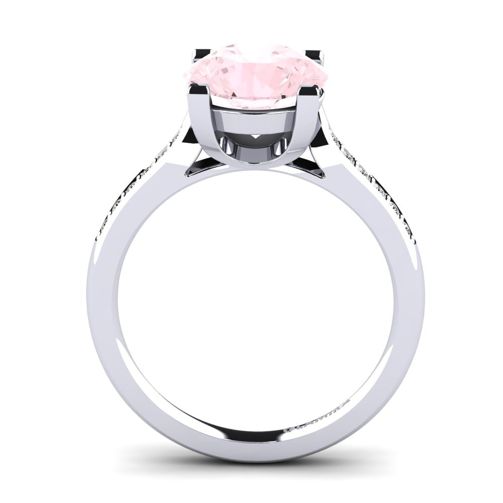 Cuarzo rosa Anillo de compromiso Alina 3.0crt
