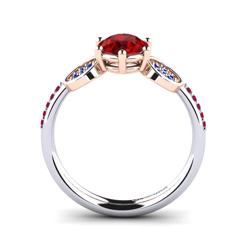 14k White & Rose Gold Engagement Ring Alinga