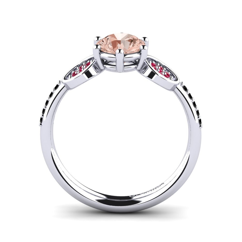 9ct White Gold Morganite Engagement Ring Alinga