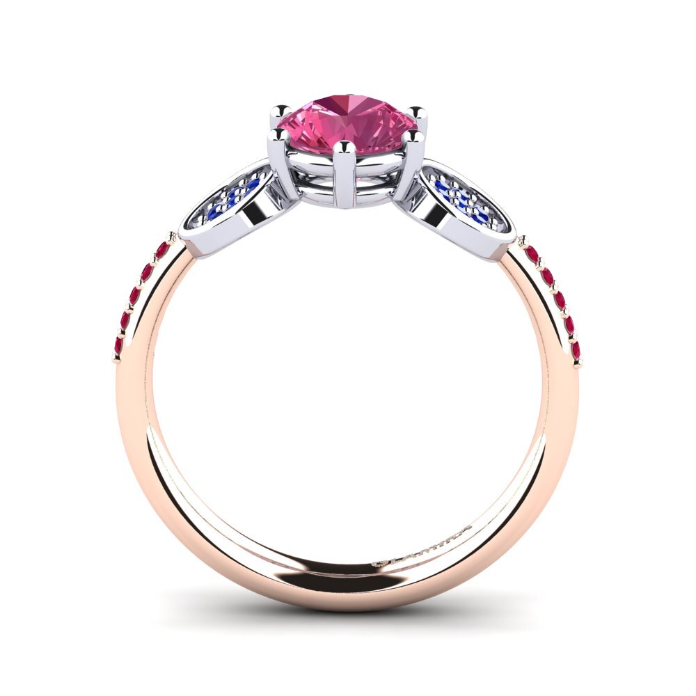 14k Rose & White Gold Engagement Ring Alinga