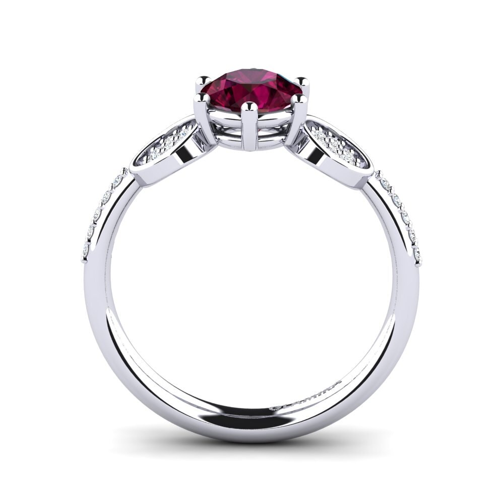 Rhodolite Garnet Engagement Ring Alinga
