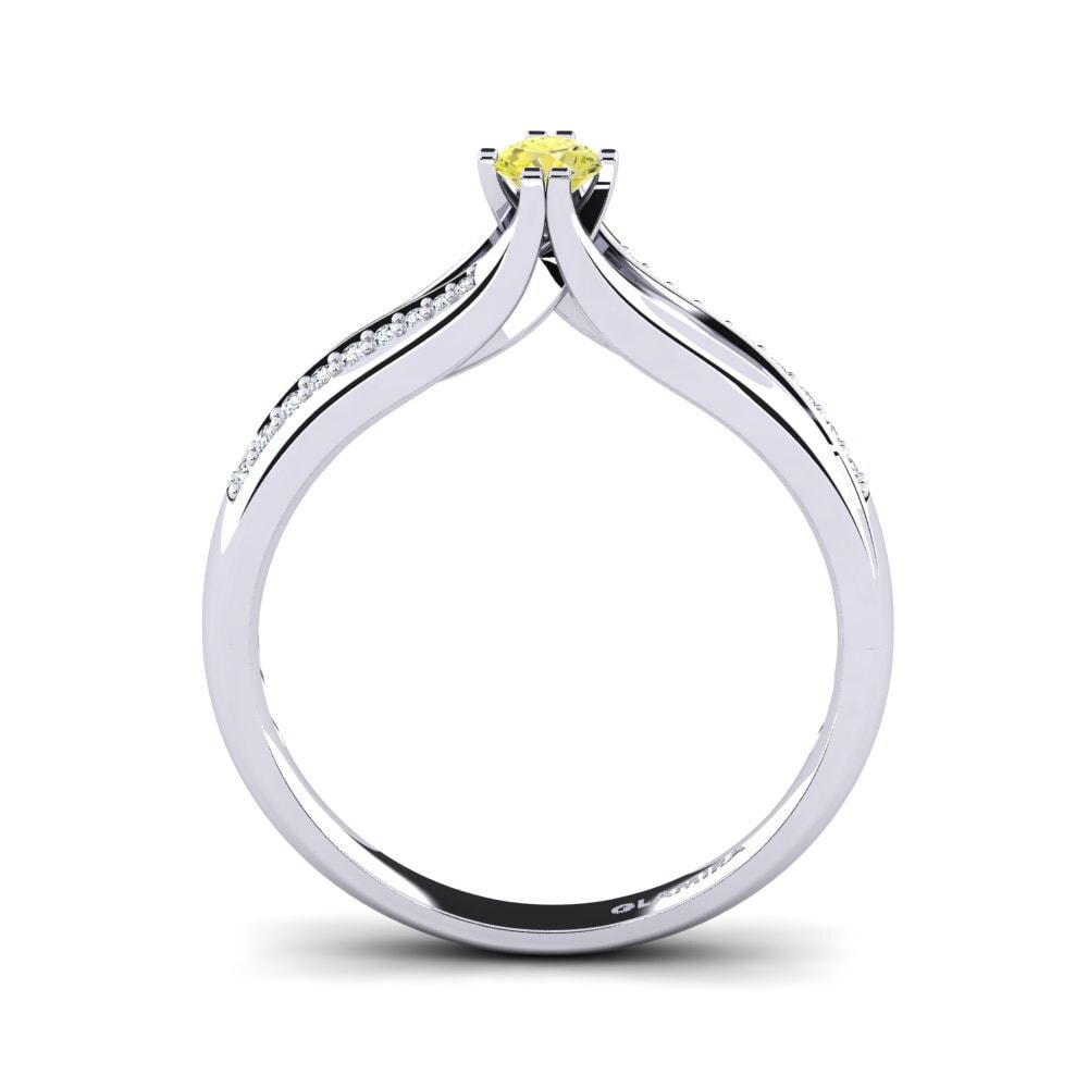Diamante Amarillo Anillo de compromiso Alisha 0.16crt