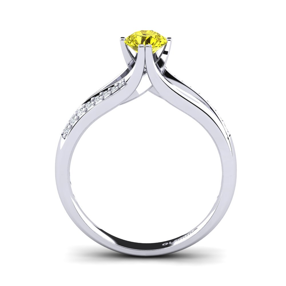 Diamante Amarillo Anillo de compromiso Alisha 0.5crt
