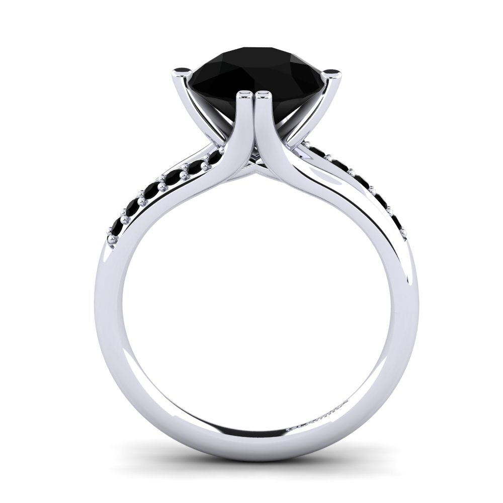 Black Sapphire Engagement Ring Alisha 3.0 crt