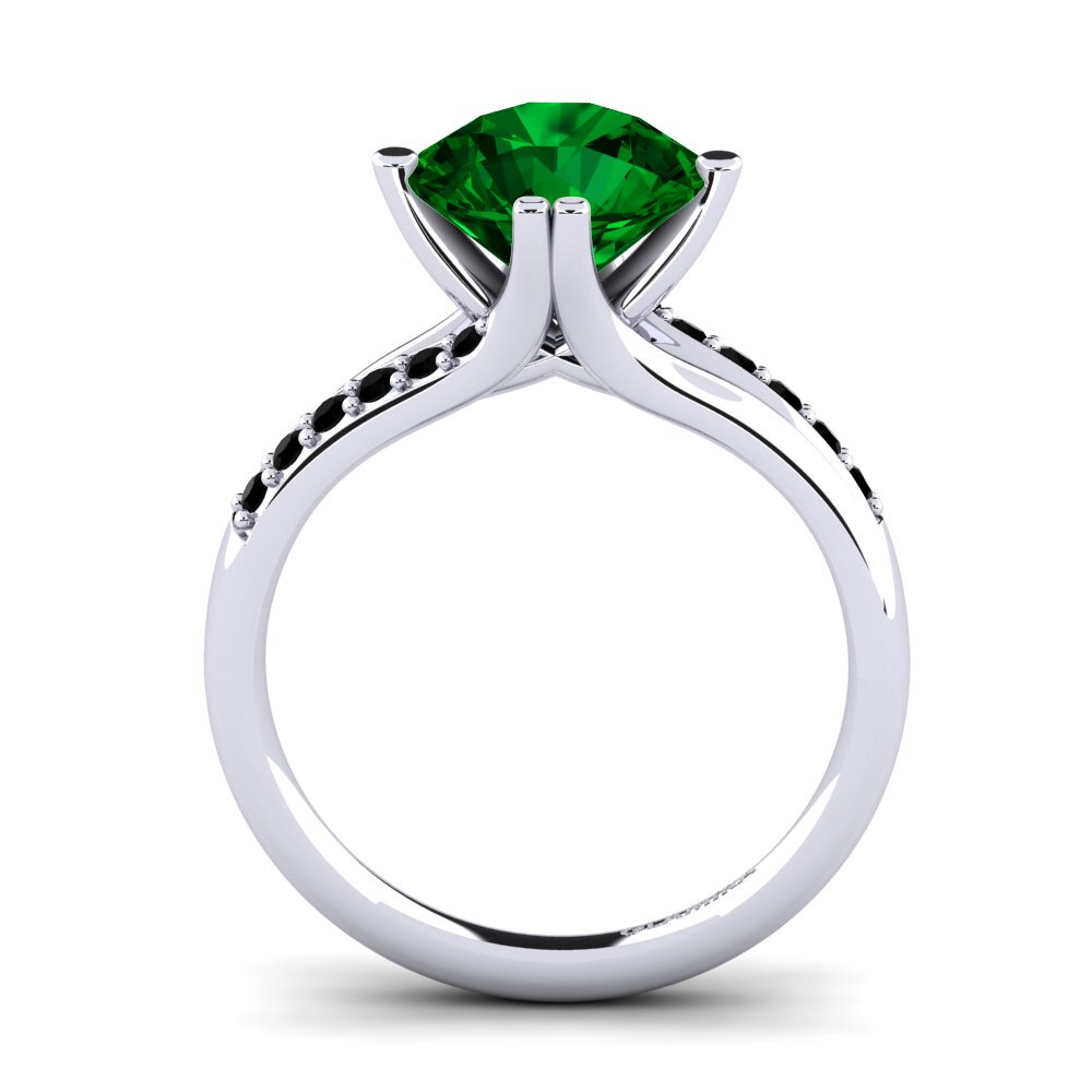 Green Zirconia Engagement Ring Alisha 3.0 crt