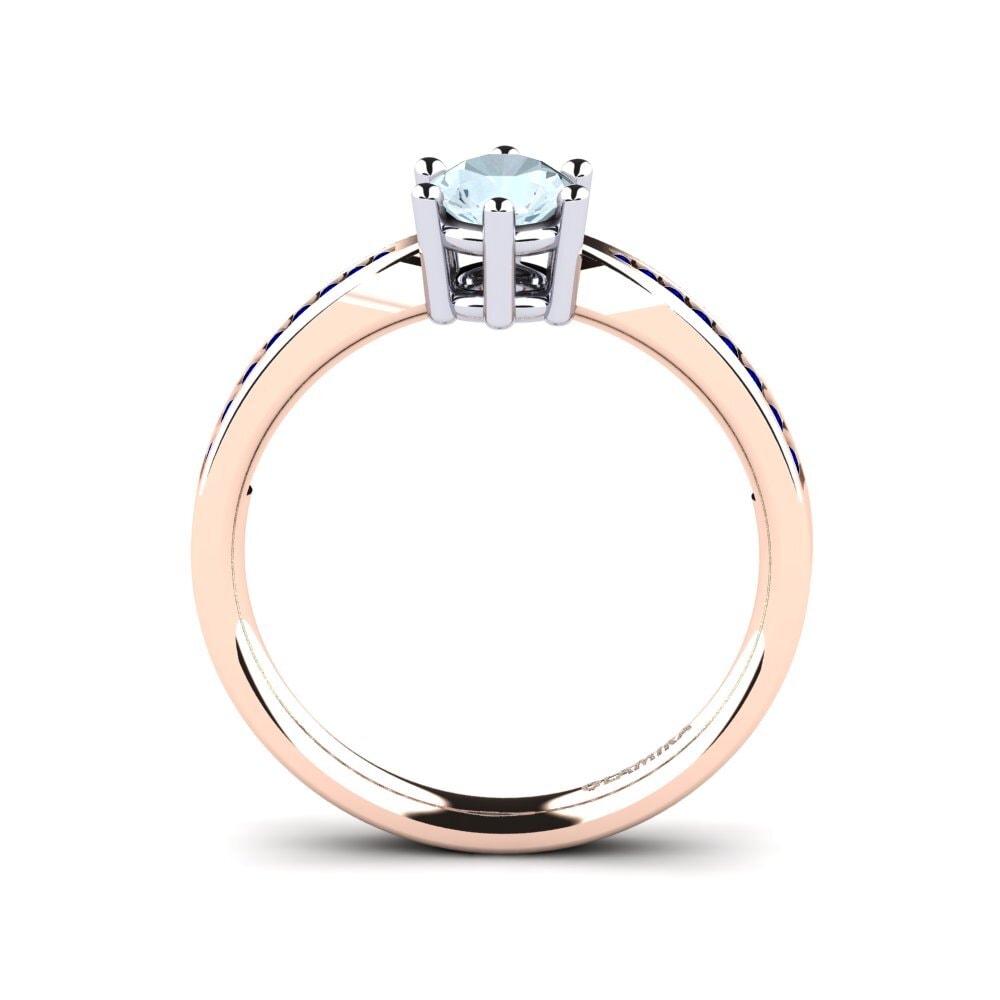 14k Rose & White Gold Engagement Ring Alita