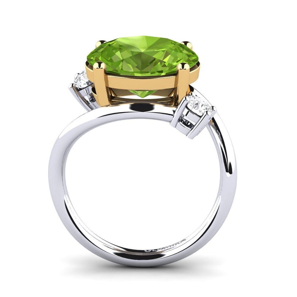 18k Oro Blanco / Amarillo Anillo Alkida