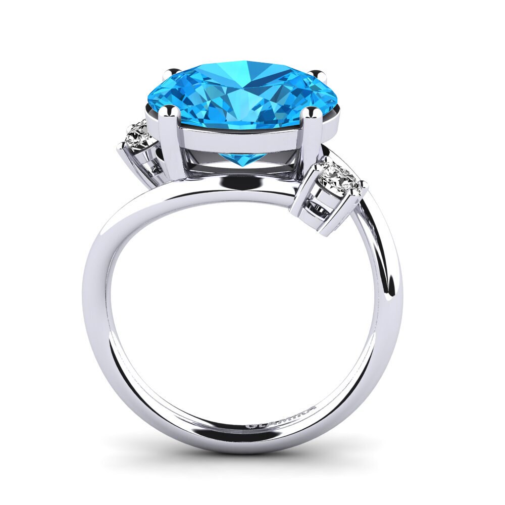 Topacio azul Anillo Alkida