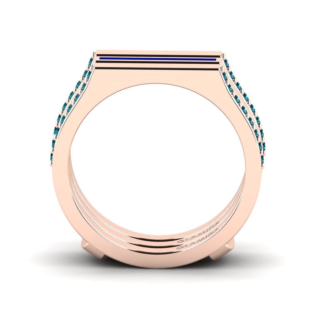 Blauer Diamant Ring Allapste SET