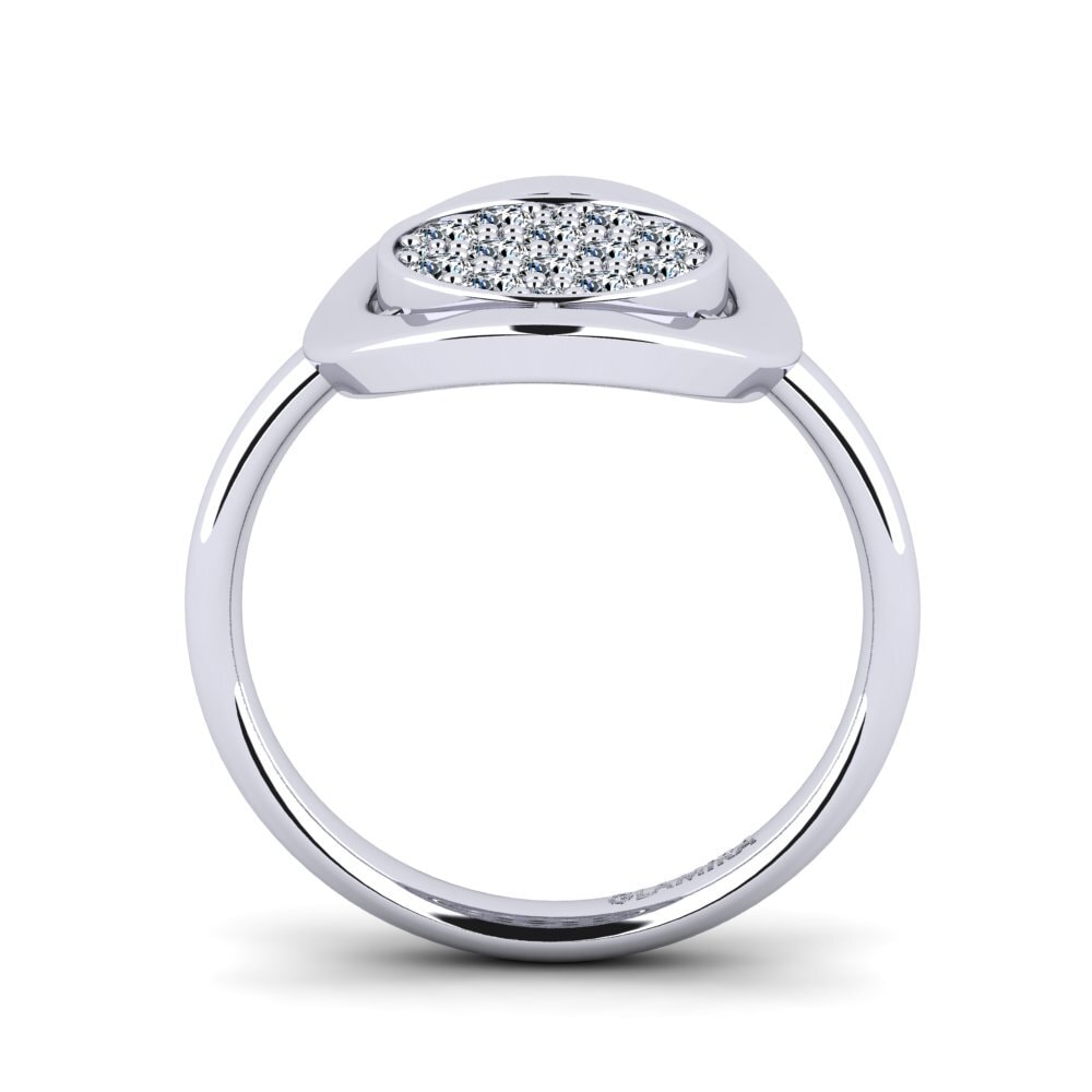Buy 0.414 Carat Round cut 14ct White Gold Zirconia GLAMIRA Ring Alle ...